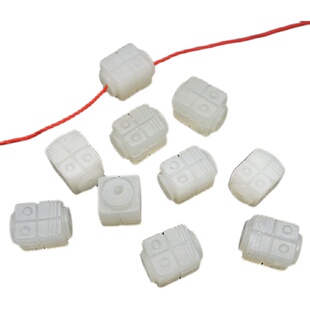 岫玉通孔玉勒子玉佩吊坠仿古雕刻手串手链项链佩珠隔珠 DIY  配饰