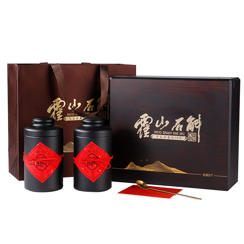 正品霍山铁皮石斛枫斗高档礼盒