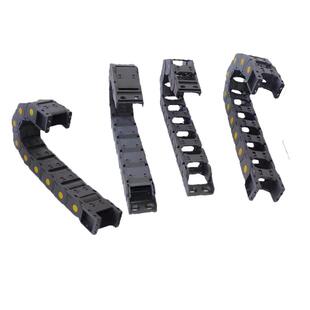 尼龙拖链坦克链条静音桥式封闭电缆穿线槽雕刻机金属钢制工业工程