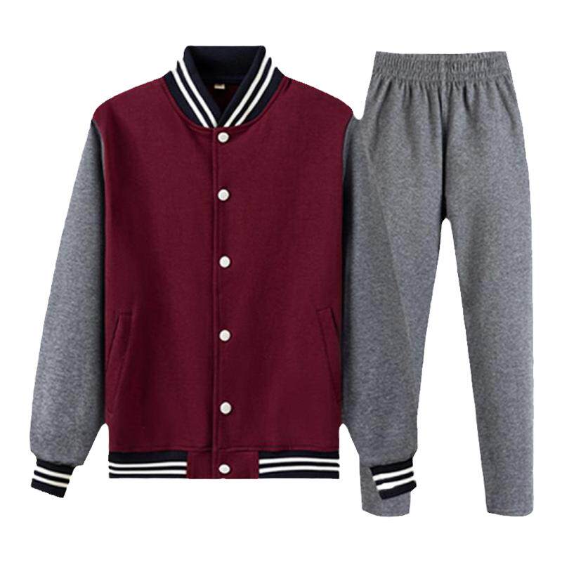 英伦学院风棒球服短袖校服套装