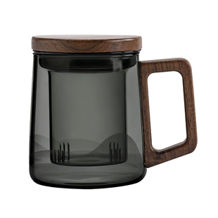 叁旬无争玻璃茶杯泡茶杯茶水分离喝茶水杯带盖过滤办公室杯子高档