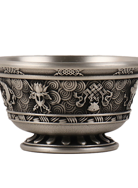 复古八吉祥祥云供水碗抗氧化变色