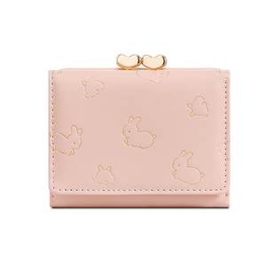 迷你钱包女短款小巧薄零钱包卡包二合一2025新款可爱动漫学生钱夹