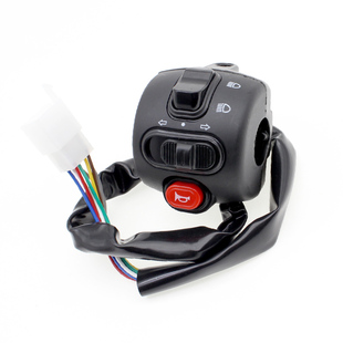 电动车把座开关小龟车五代一体转把王碟鼓开关带喇叭大灯转向总成