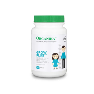 加拿大Organika Grow Plus儿童成长胶囊60粒含钙镁锌D3补骨骼营养