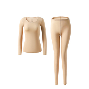 SEYDOUX高腰保暖内衣37℃恒温超薄发热女士秋衣裤套装热能衣打底