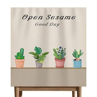 柜子遮挡帘门帘衣柜防尘帘魔术贴厨房橱柜遮丑帘免打孔杂物布帘子