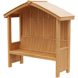 户外防腐木凉亭花园布置室外露台休闲座椅组装小亭子庭院装饰木屋