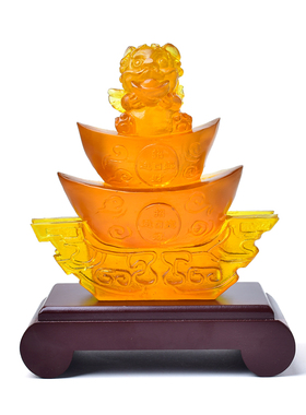 淘运开阁吉狮赐桃琉璃摆件属猴人2026年马年吉祥物生肖猴客厅摆设