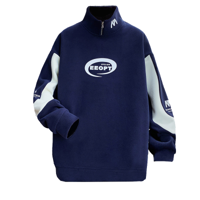 今年流行爆款青少年半拉链卫衣男