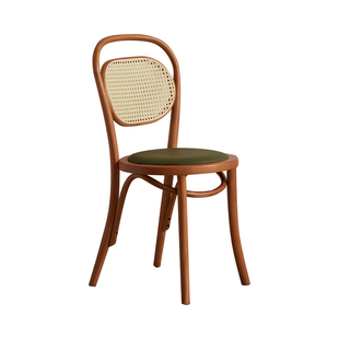 樱桃房间20号椅复古实木藤编餐椅法式现代餐厅椅子中古书桌椅ton