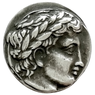 古希腊复古银币硬币项链狮子座守护神太阳神阿波罗项坠吊坠佛本命