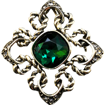 米小图复古仿旧金属徽章胸针