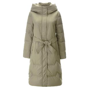 奥莱专柜品牌撤柜正品 ZG冬装新款 宽松加长款白鸭绒连帽羽绒服女