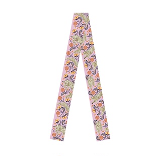 原创卡通抽象动物猞猁长飘带窄丝巾百搭造型长发带绑包编发绕耳机