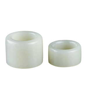 景禾 和田玉白玉扳指男女款玉戒指新疆玉器玉石大拇指文玩指环