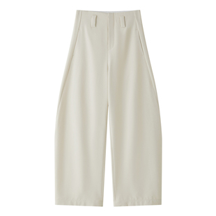 高级紫色老钱风弯刀廓形西装裤早秋新款巴黎风高腰显瘦香蕉长裤女