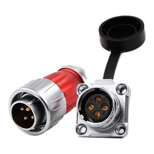 凌科航空插头插座DH20-2-3-4-5-7-9-12芯旋转锁紧式 防水连接