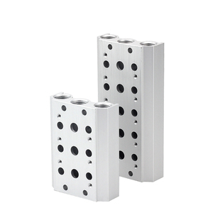 电磁阀底座4V210-08连接汇流板200M系列2F3F4F5F6F7F8F9F10F位联