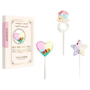 CANDYDOMO创意手工贺卡棒棒糖水果味儿童糖果零食新年礼物送女友