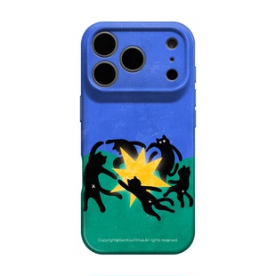 喵喵舞会 适用iphone16苹果17promax手机保护壳小米15创意趣味14小众ins风艺术感13不会撞壳的华为pura70全包