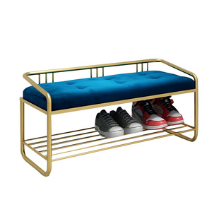 轻奢换鞋凳家用门口入户长条坐凳小鞋架可坐软包垫一体网红穿鞋柜