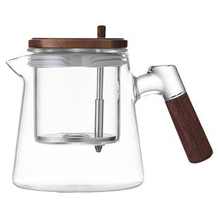 飘逸杯泡茶壶高档茶水分离办公新款玻璃内胆按压式一键过滤冲茶器