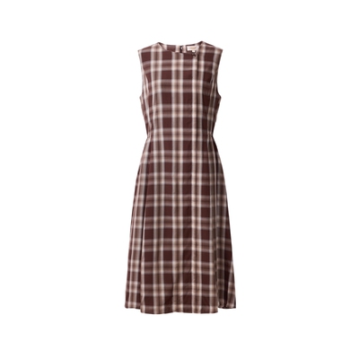 ELAND连衣裙女无袖收腰格纹