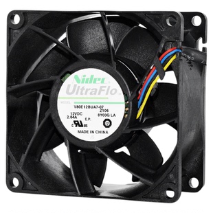 Nidec暴力8038 12V2.84A 8CM机箱电源服务器PWM风扇V80E12BUA7-07