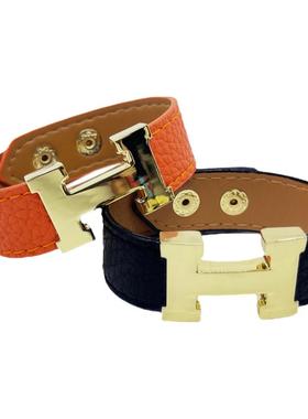 原创欧美女皮质小众网红款手环潮