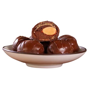 俄罗斯进口扁桃仁巧克力糖果芭味富牌松露型果仁夹心糖年货喜糖