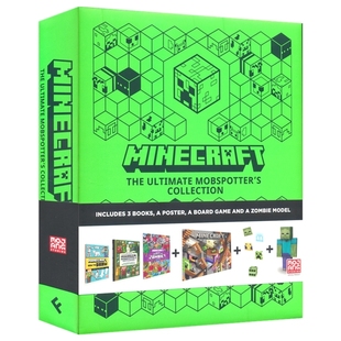 Minecraft The Ultimate Mobspotter's Collection 我的世界 终极怪物观察者收藏礼盒 3本书海报模型 Mojang AB 英文原版进口图书