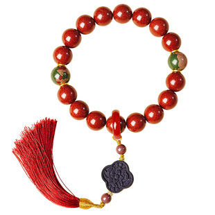 宫里上新中药合香珠手串女款药香珠红色手链非遗古法小众生日礼物