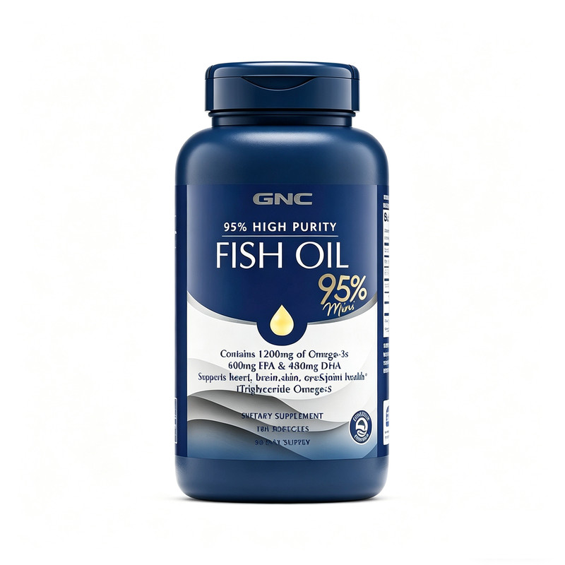 GNC健安喜95%高纯度深海鱼油rTG型omega3高浓度IFOS认证官方正品