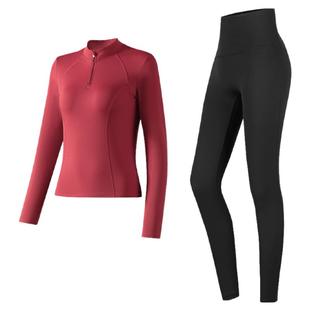 361瑜伽服套装女冬季加绒保暖紧身健身长裤运动上衣普拉提训练服