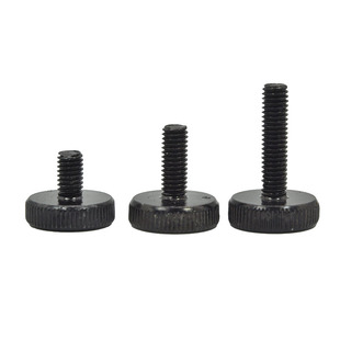 GB835手拧发黑镀锌GB835平头滚花螺丝台阶大头螺钉M3M4M5M6M8M10