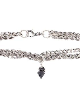 NATIVE STRANGERNS时尚轻奢 双股黑色锆石手链N42-1033礼物