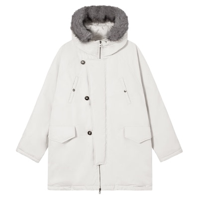 PSO Brand男装女装毛领防寒服中长款羽绒服冬季女款厚外套保暖潮