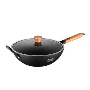 张小泉铁锅大铁锅无涂层炒锅家用32cm34不易粘锅锅电磁炉炉火专用