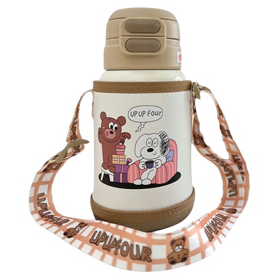 upupfour保温杯儿童水壶316食品级不锈钢吸管杯大容量高颜值水杯