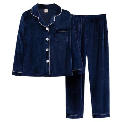 高级感一家人金丝绒亲子睡衣春秋