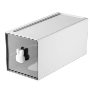 宽8CM长方形窄长型收纳盒可多层叠加桌面整理盒增高架下透明抽屉