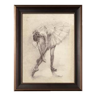 可可的画廊美式轻奢复古小众高级感芭蕾舞人物素描手稿舞艺术挂画