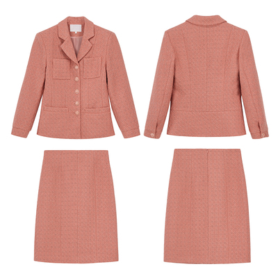 原创设计小众小香套装女秋冬新款裙子外套千金风香奶奶两件套