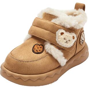 巴拉巴拉童鞋儿童雪地靴加绒加厚棉靴冬潮流新短靴女童防泼水靴子