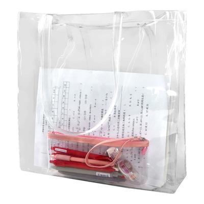 杰利透明考试专用袋子学生准考证考场用大容量高透防水a4手提补课包简约资料收纳袋按扣试卷收纳袋文件袋定制