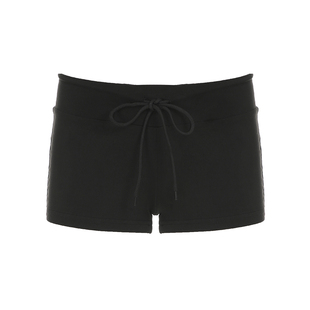 DARLINGAGA美式简约风低腰系带纯色休闲裤女基础百搭居家运动短裤