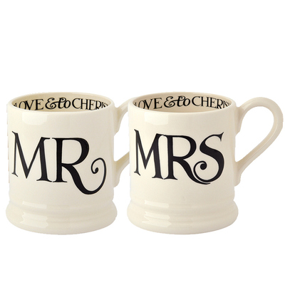 EMMA陶瓷手工黑吐司情侣对杯