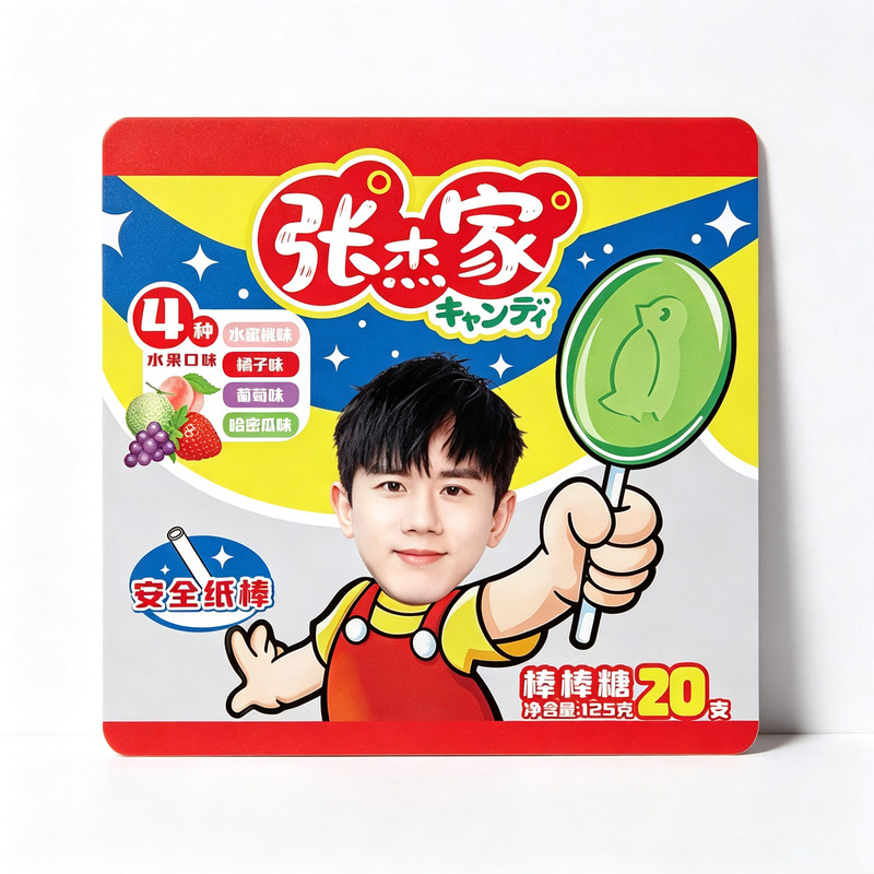 卡片定制棒棒糖插卡应援糖果背卡