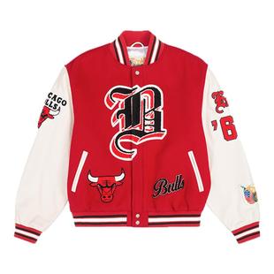 jeff hamilton NBA系列美式篮球羊毛男刺绣棒球服飞行夹克外套